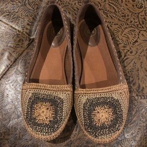 The SAK Crocheted Copper Metallic April Slip-ons